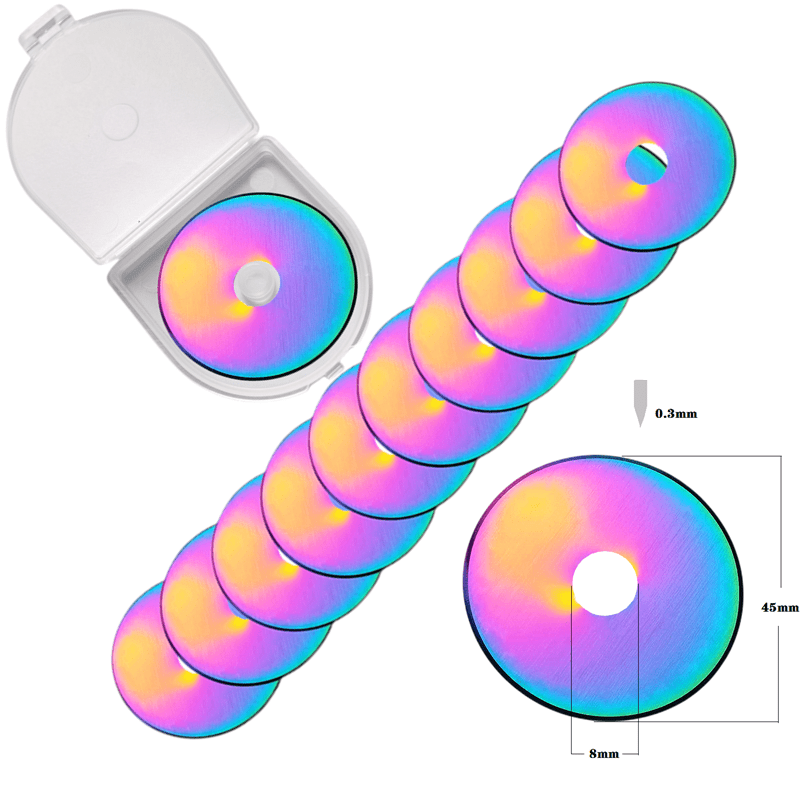 60mm Titanium Coated Rotary Cutter Blades - Pack OF 10