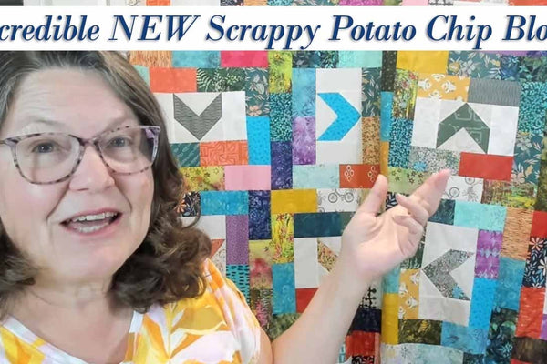 The Most Incredible Scrappy Potato Chip Block Quilt by Lea Louise