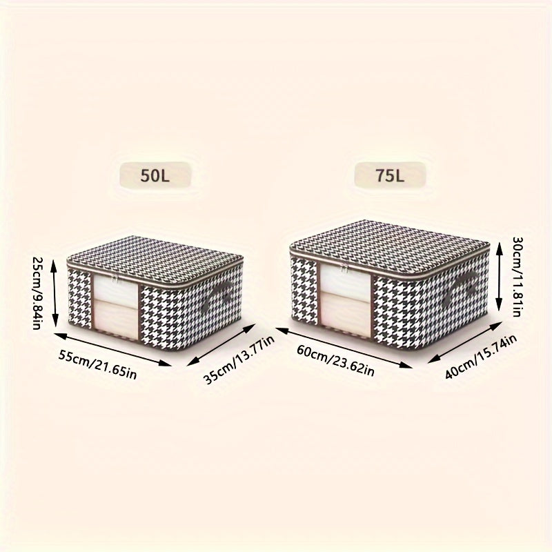 2pcs(set) Storage Bags With Window, 50L + 75L - Large Capacity & High-Quality