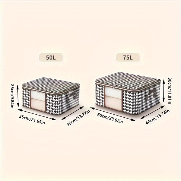 2pcs(set) Storage Bags With Window, 50L + 75L - Large Capacity & High-Quality