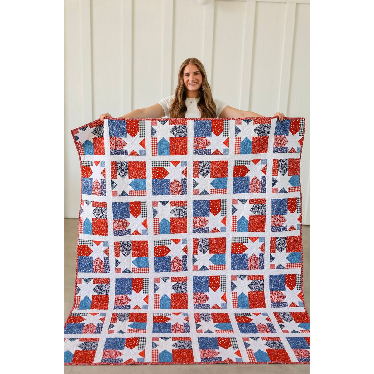 Star Spangled Quilt Kit Fabric Pattern, Binding, And backing Included ...