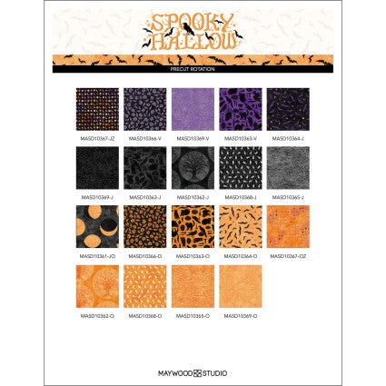 Spooky Hallow Strip Roll  2.5" x 44" Strips (40pc)