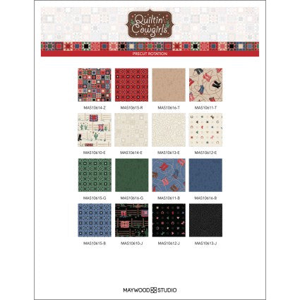 Quiltin' Cowgirls Strip Roll 2.5" x 44"  (40pc)