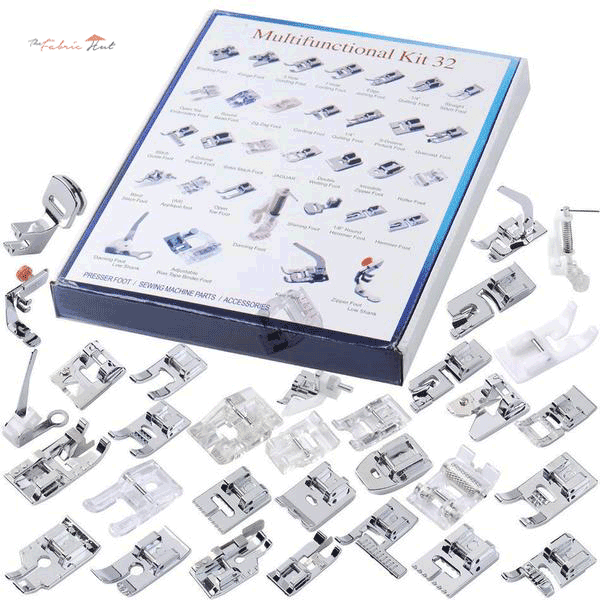 17 Set Universal Industrial Sewing Machine Parts with Case, Professional  Sewing Machine Presser Feet Set, Narrow Rolled Hem and Adjustable