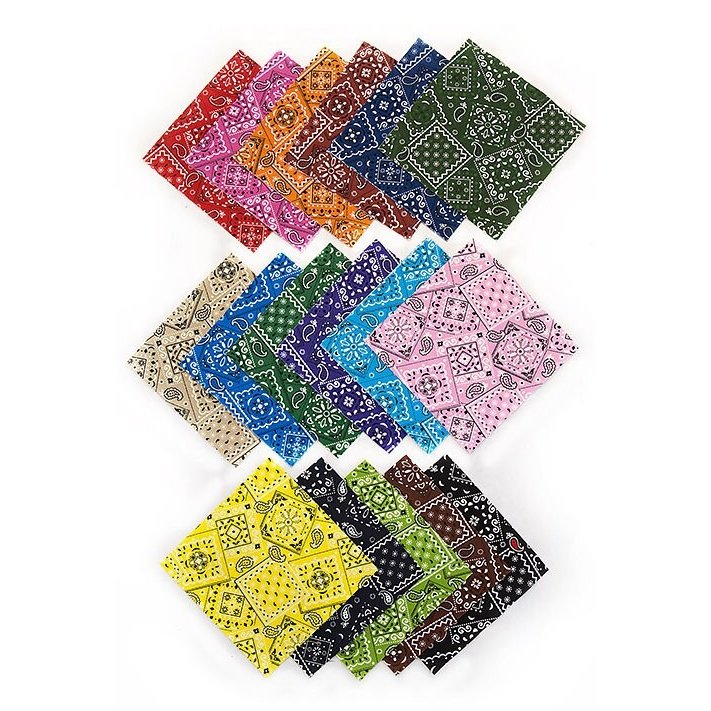 BULK LOT newest OF 10 PIECES OF FABRIC WITH BANDANA DESIGNS