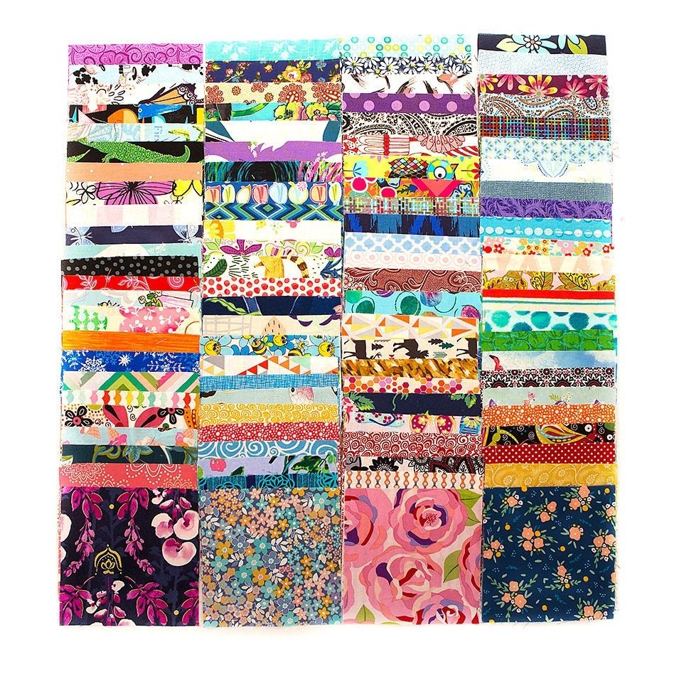 100 Different hot Fabric Squares!