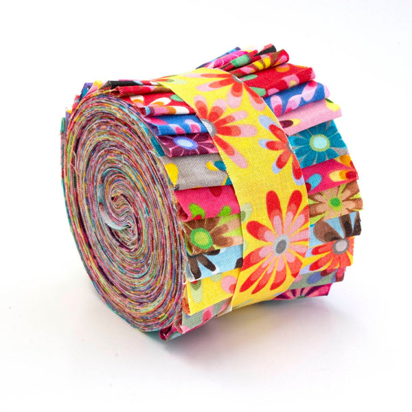 New Vintage Floral Shabby Chic jelly roll cotton fabric quilt strips 2.5  inch