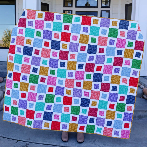 Frances Dream Quilt Kit: Pre-Cut with Fabric, Binding, and Backing - Ideal for Beginners (59" x 69")